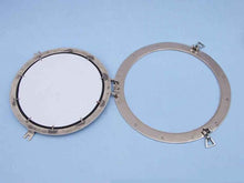 Load image into Gallery viewer, Chrome Decorative Ship Porthole Mirror 24&quot;&quot;