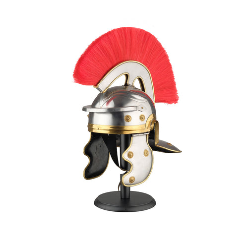 Roman Officer Centurion Historical Helmet Armor Red Plume - Adult Size Medieval