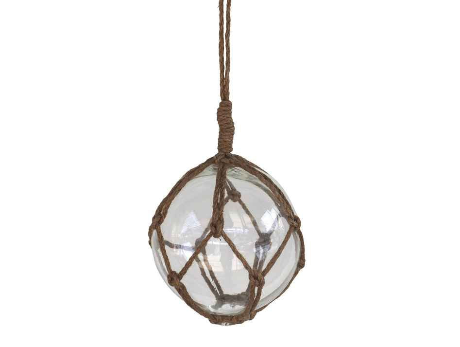 Orange Japanese Glass Ball Fishing Float With Brown Netting Decoration –  Tesaut Models