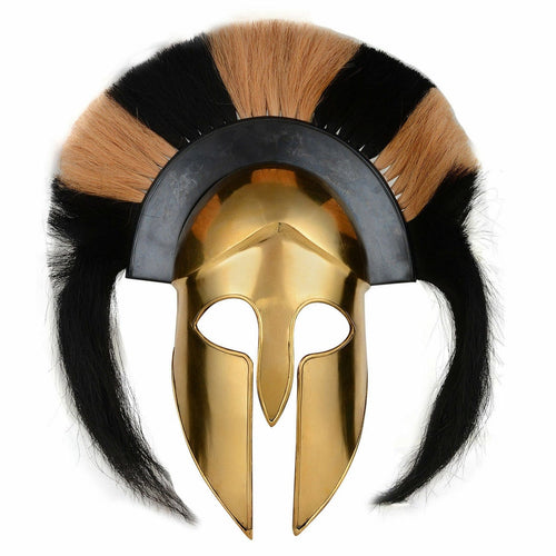 Medieval Achilles Troy Movie Prop Helmet Replica Costume with Plume