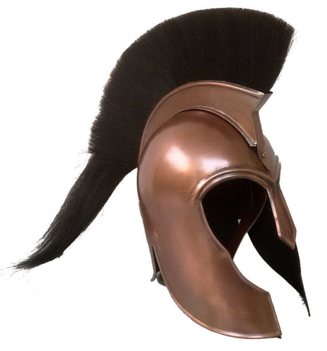 Medieval Achilles Troy Movie Prop Helmet Replica Costume with Plume