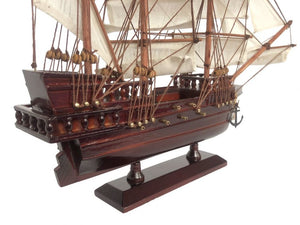 Wooden Henry Avery's Fancy White Sails Pirate Ship Model 20""