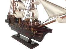 Load image into Gallery viewer, Wooden Henry Avery&#39;s Fancy White Sails Pirate Ship Model 20&quot;&quot;