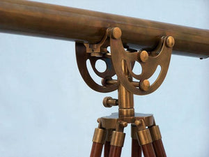 Floor Standing Antique Brass Anchormaster Telescope 50"