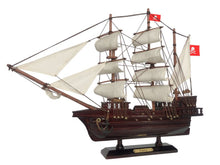 Load image into Gallery viewer, Wooden Henry Avery&#39;s Fancy White Sails Pirate Ship Model 20&quot;&quot;