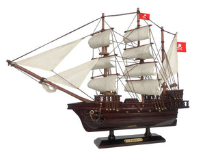 Wooden Henry Avery's Fancy White Sails Pirate Ship Model 20""