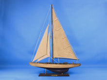 Load image into Gallery viewer, Wooden Rustic Enterprise Limited Model Sailboat Decoration 27&quot;