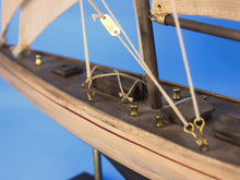 Load image into Gallery viewer, Wooden Rustic Enterprise Limited Model Sailboat Decoration 27&quot;