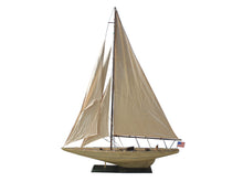 Load image into Gallery viewer, Wooden Rustic Intrepid Model Sailboat Decoration 60&quot;