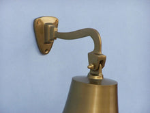 Load image into Gallery viewer, Antique Brass Hanging Ship&#39;s Bell 9&quot;