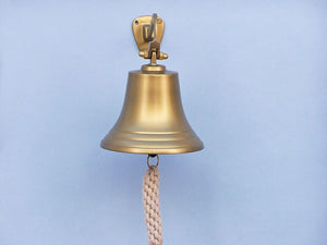 Antique Brass Hanging Ship's Bell 11"