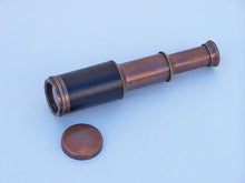 Load image into Gallery viewer, Deluxe Class Scout&#39;s Antique Copper - Leather Spyglass Telescope 7&quot;&quot; with Rosewood Box